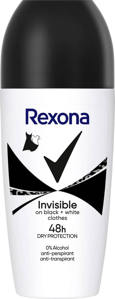 Rexona Deo Roll-On Invisible Black White 48h