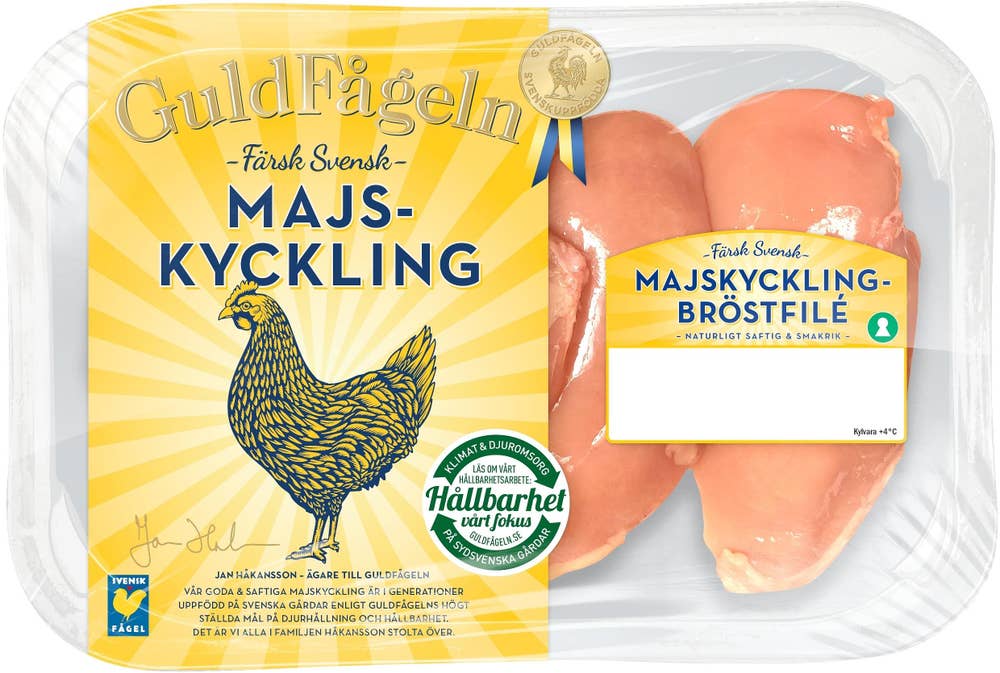 Guldfågeln Färsk Majskyckling Bröstfilé 4-p