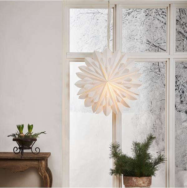 Star Trading Pappersstjärna Clipp Vit 60cm