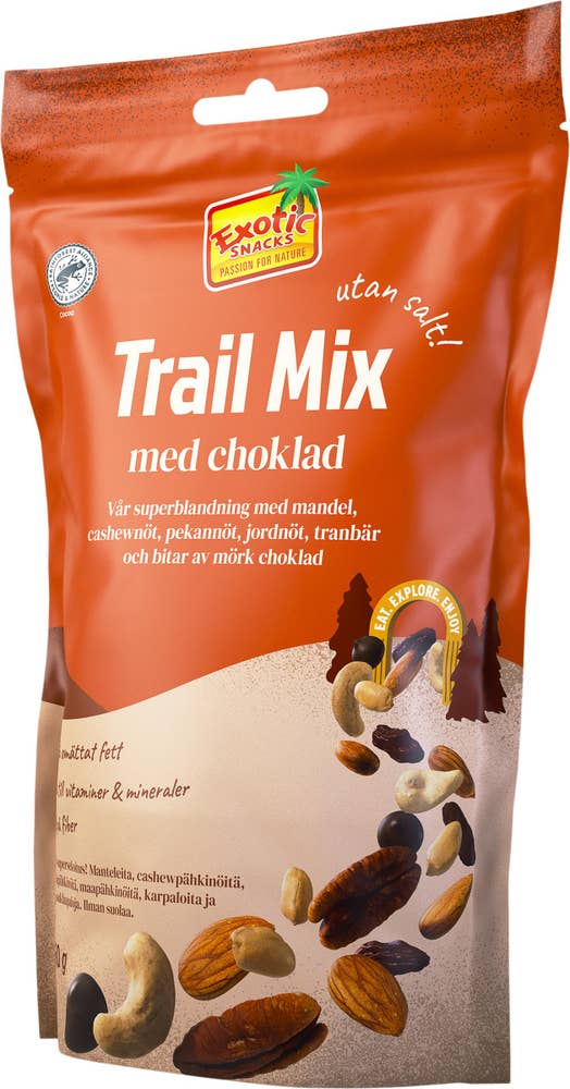 Exotic Snacks Trailmix Cashew, Pecan & Mörk Choklad