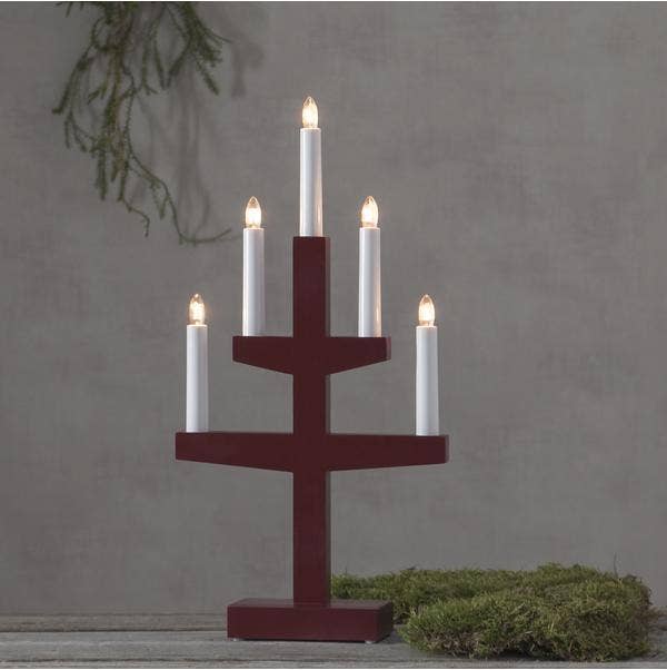 Star Trading Ljusstake Trapp Röd