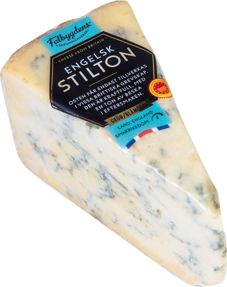 Falbygdens® Rekommenderar Engelsk Stilton Blåmögelost 35% Falbygdens