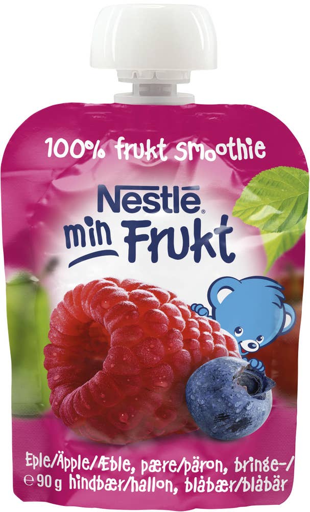 Nestlé Klämpåse Min Frukt Äpple & Hallon 6M