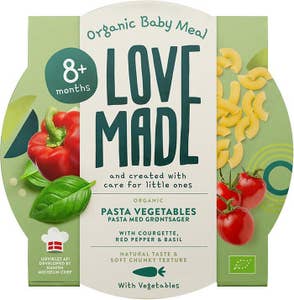 LoveMade Pasta med Grönsaker +8M EKO