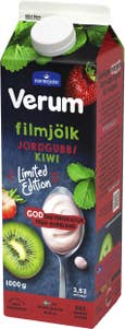 Verum Filmjölk Jordgubb & Kiwi 3,5%