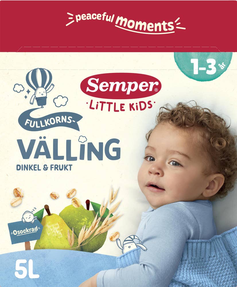 Semper Fullkornsvälling Dinkel & Frukt 1-3år