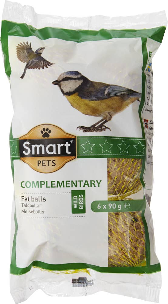 Smart Fågelmat Talgboll 6x90g
