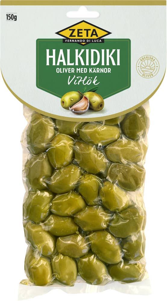 Zeta Oliver Halkidiki med Kärnor Vitlök