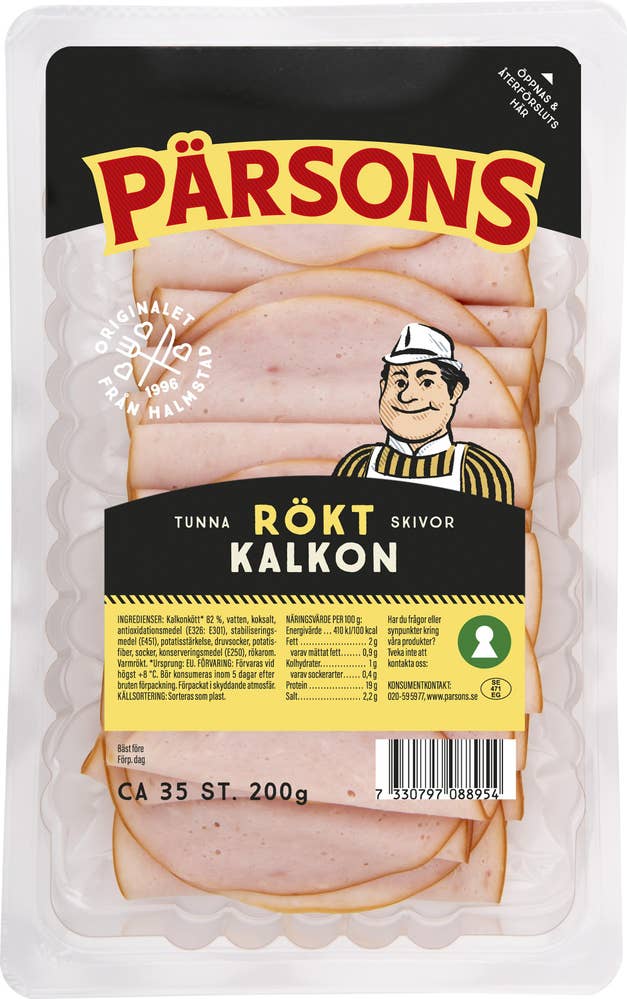 Pärsons Rökt Kalkon Tunna Skivor