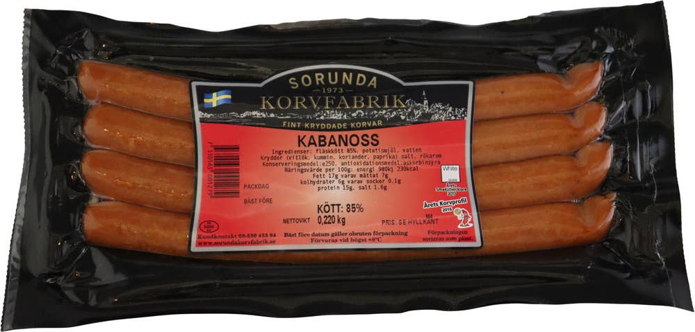 Sorunda Korvfabrik Kabanoss 4-p