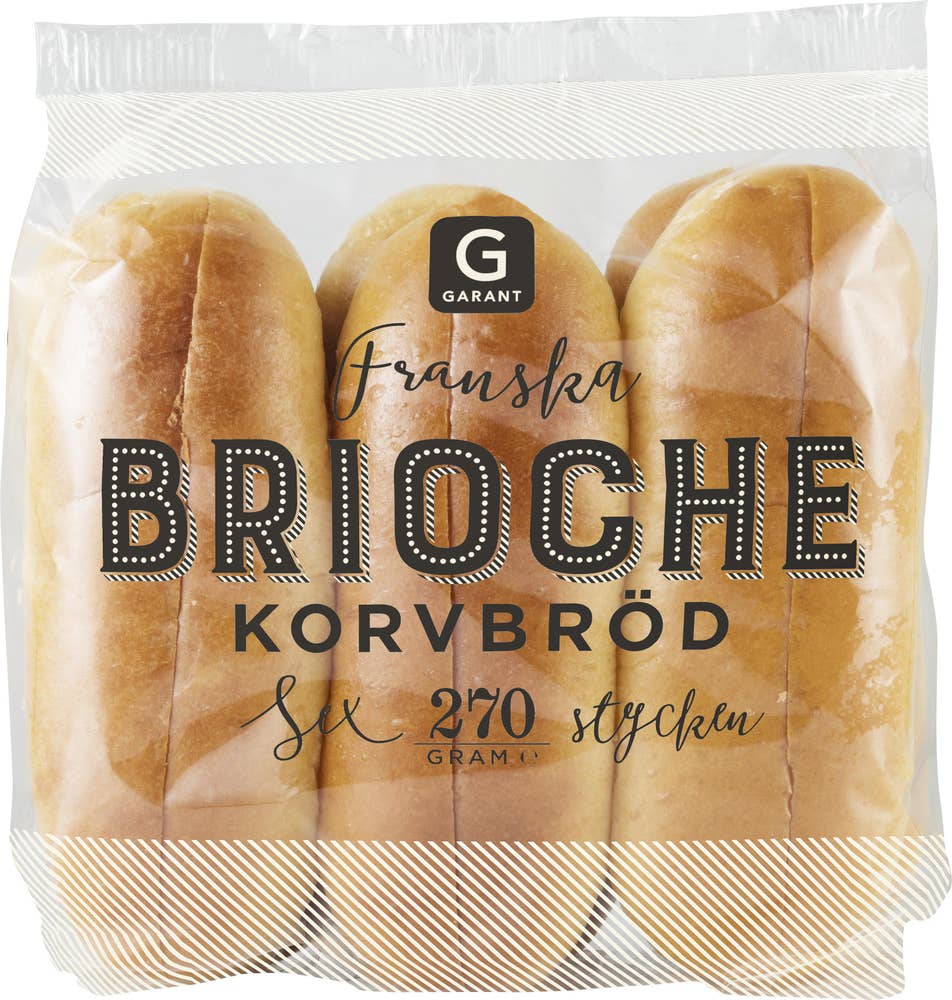 Garant Brioche Korvbröd 6-p