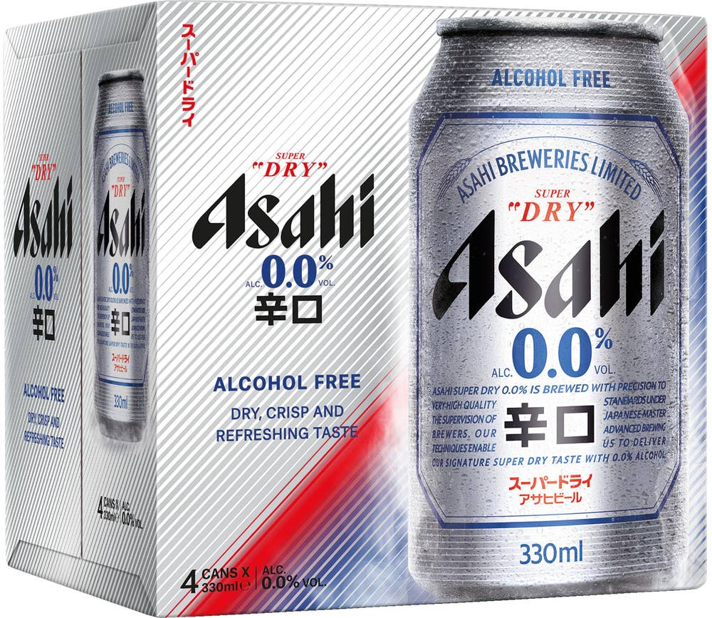 Asahi Super Dry Öl Alkoholfri 4x33cl
