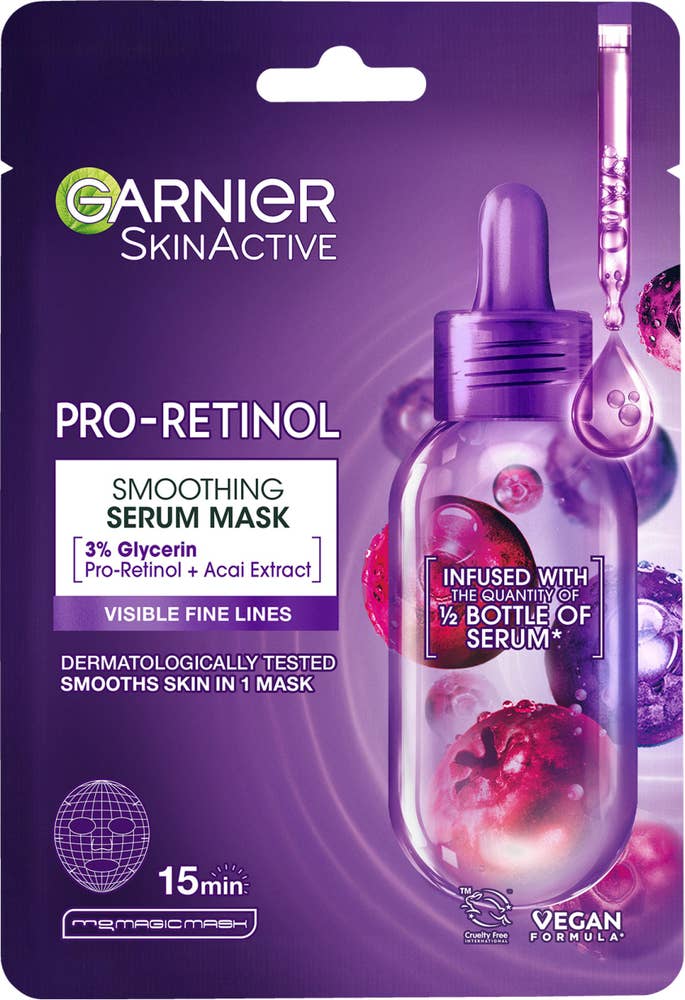 Garnier Pro-Retinol Smoothing Serum Mask