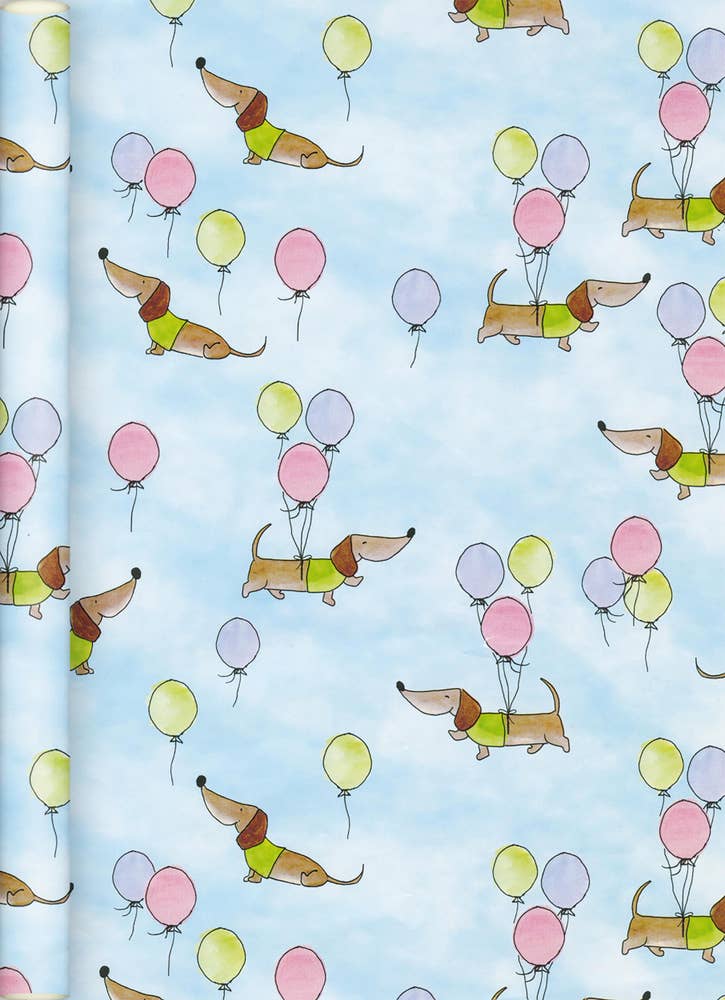 Boutique Presentpapper Hundar & Ballonger 500x50cm