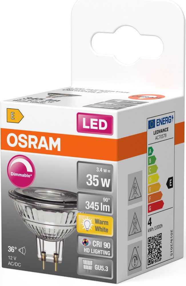 Osram LED MR16 GU5,3 345lm (35W) Dimbar