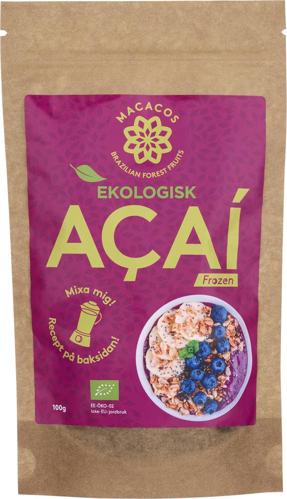 Macacos Açaí Fryst EKO 100g Macacos