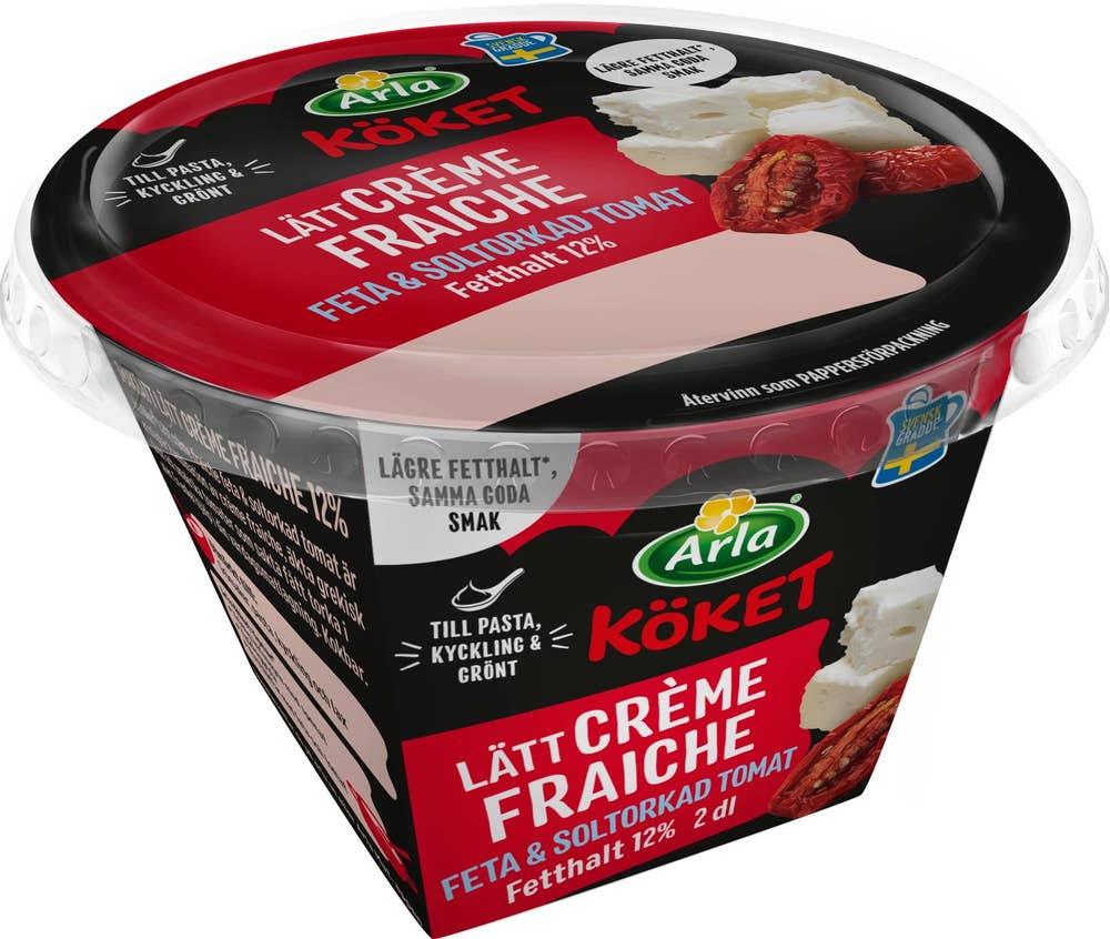 Arla Köket® Crème Fraiche Lätt 12% Feta & Soltorkad Tomat