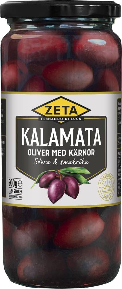 Zeta Kalamata Oliver med Kärnor