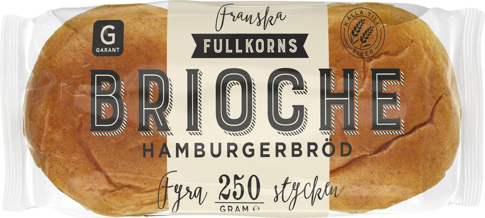 Garant Hamburgerbröd Brioche Rustikt 4-p