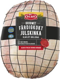 Scan Gourmet Färdigkokt Julskinka Buljongfri Viktspann 2,4kg - 2,8kg