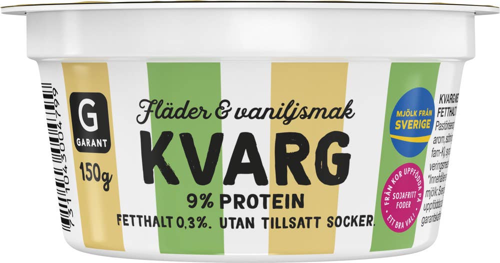 Garant Kvarg Fläder & Vanilj Utan Tillsatt Socker 0,3%