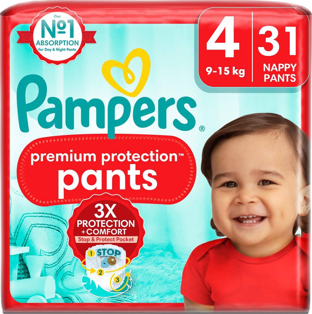 Pampers Blöja Premium Protection Pants S4 9-15kg