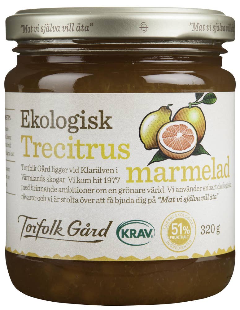 Torfolk Gård Marmelad Tre Citrus EKO/KRAV