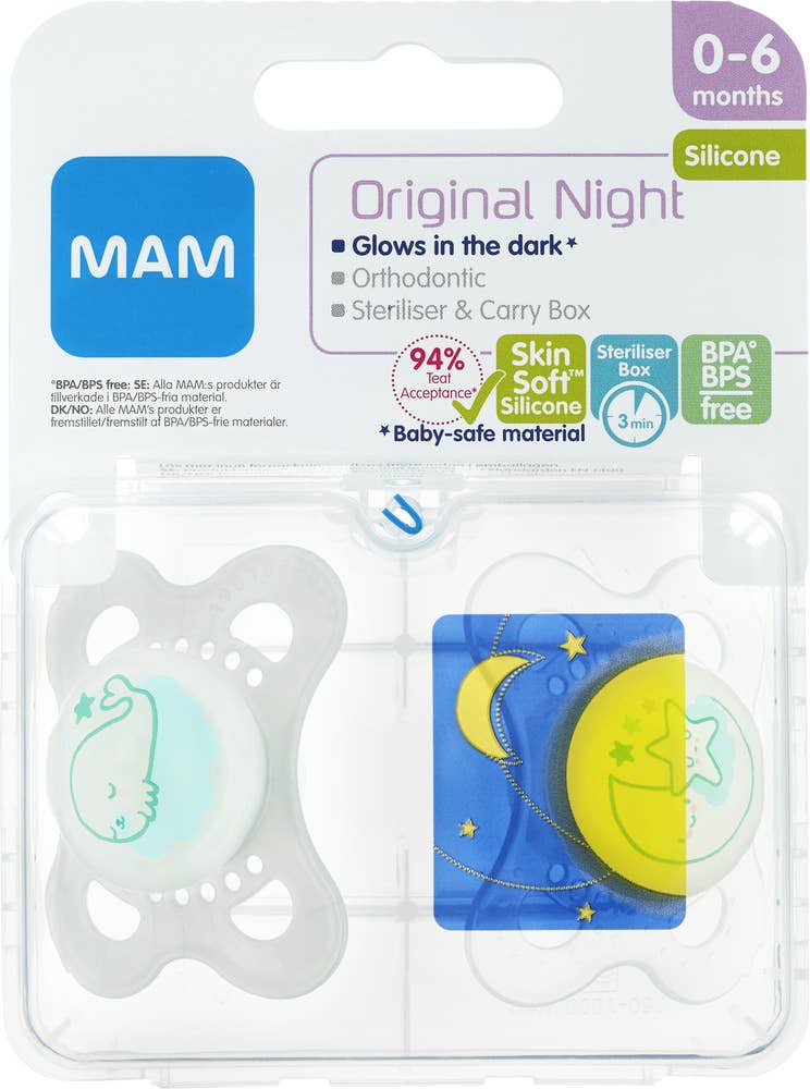 MAM Napp Night Silikon 0-6M 2-p