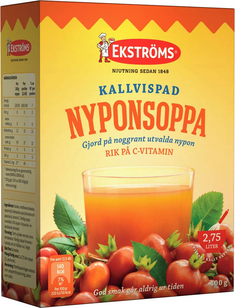 Ej sorterad Kallvispad Nyponsoppa Ekströms