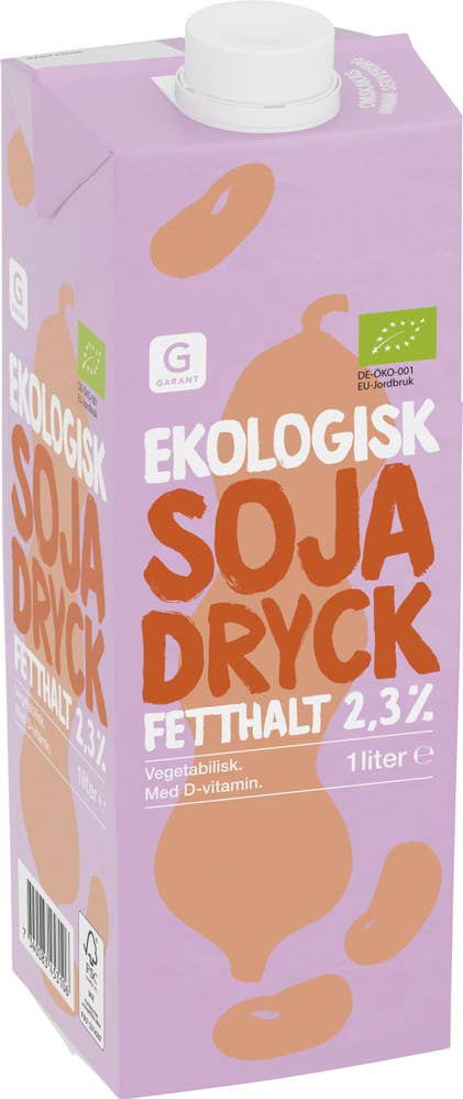 Garant Eko Sojadryck 2,3% EKO Utan Tillsatt Socker