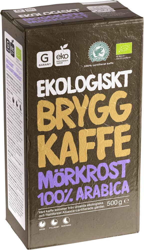 Garant Eko Bryggkaffe Mörkrost EKO
