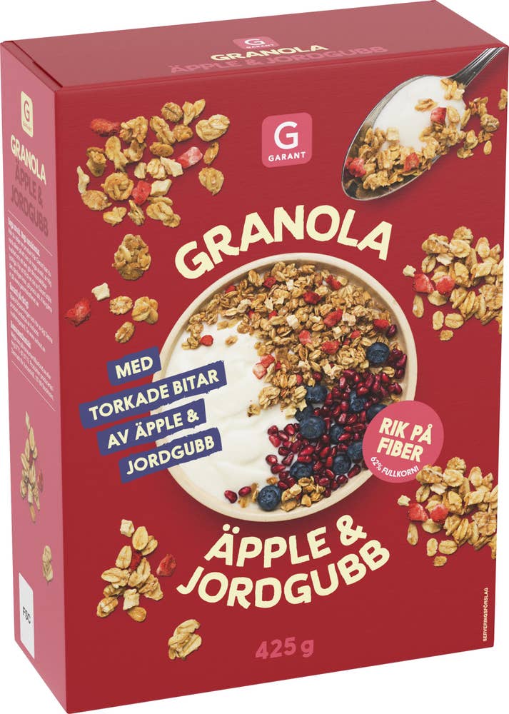 Garant Granola Jordgubb & Äpple