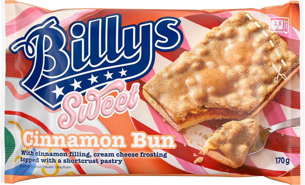 Billys Sweet Cinnanmon Bun Fryst