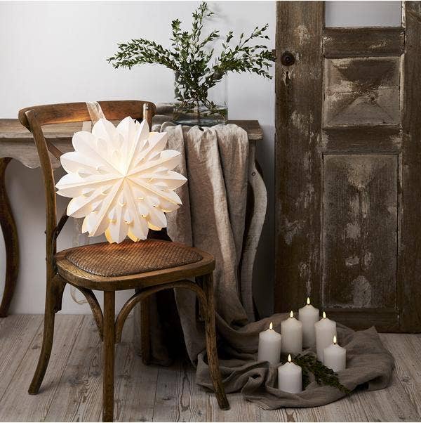 Star Trading Pappersstjärna Clipp Vit 40cm