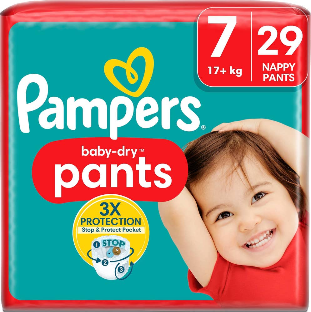 Pampers Byxblöja Baby Dry S7 17+kg 29-p Pampers