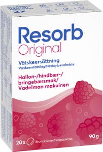 Resorb Vätskeersättning Original Hallon 2x10-p