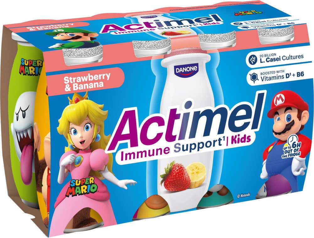 Actimel Drickyoghurt Jordgubb & Banan 8x100g