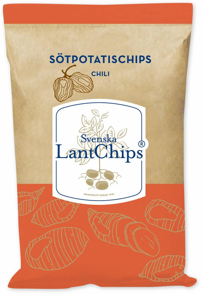 Svenska LantChips Sötpotatischips Chili