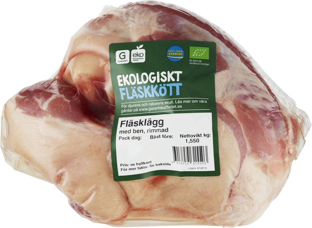 Garant Eko Fläsklägg med Ben Rimmad EKO/KRAV