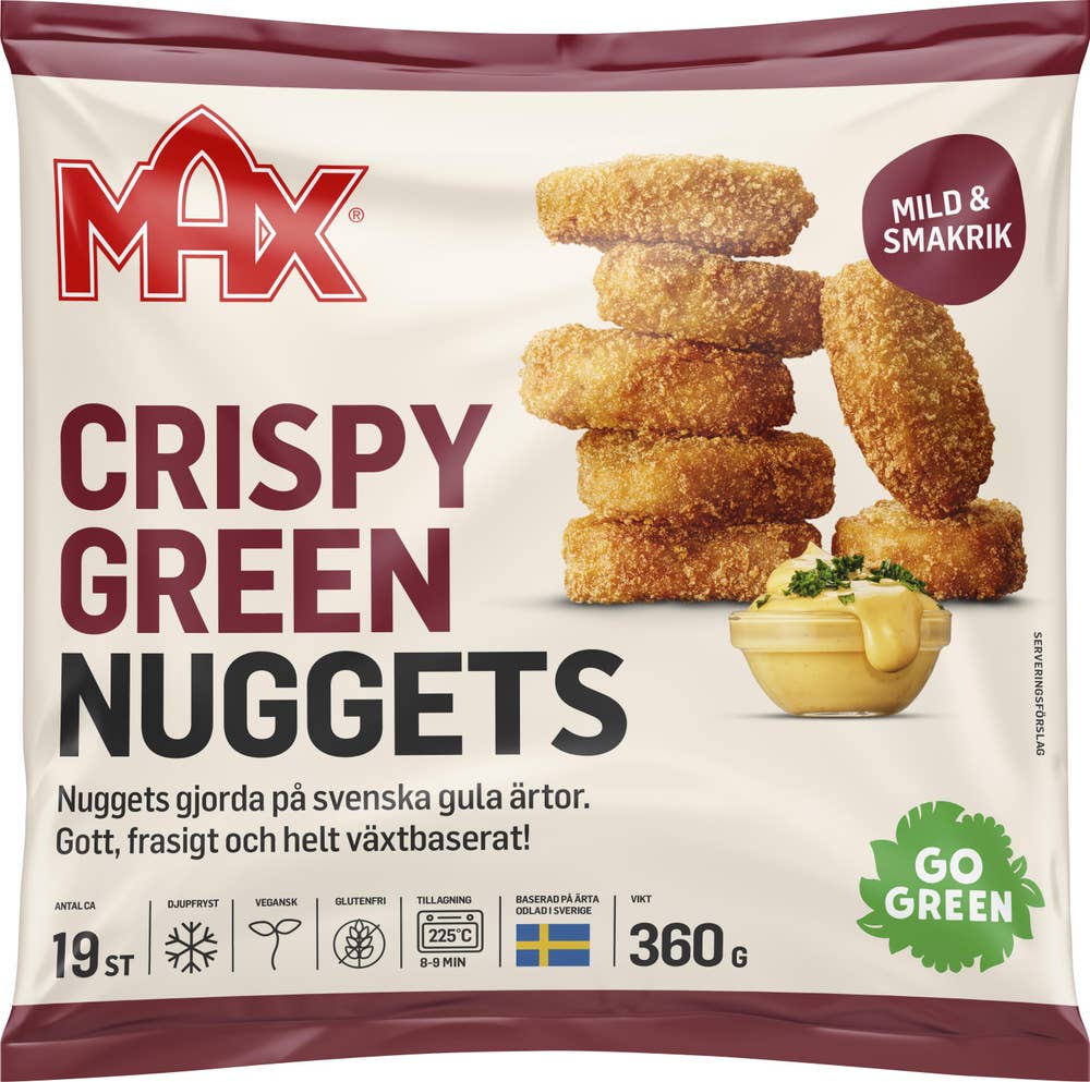 Max Nuggets Crispy Green Fryst
