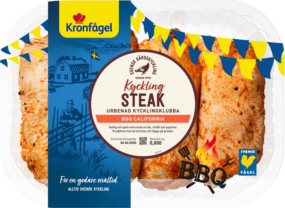 Kronfågel BBQ KycklingSteak California