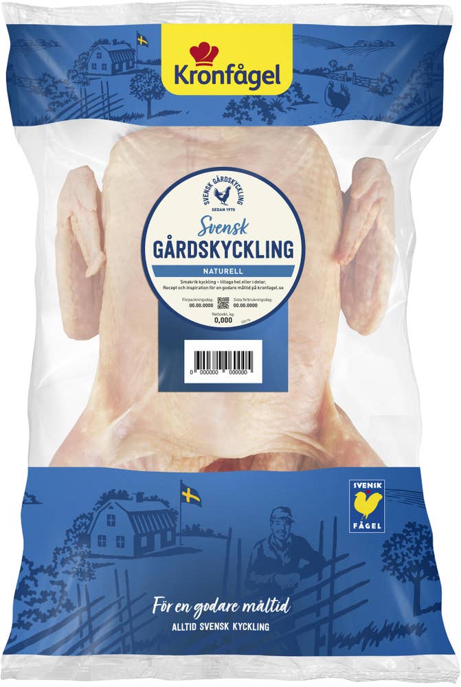 Kronfågel Gårdskyckling Hel