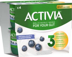 Activia Yoghurt Blåbär 3% 4-p