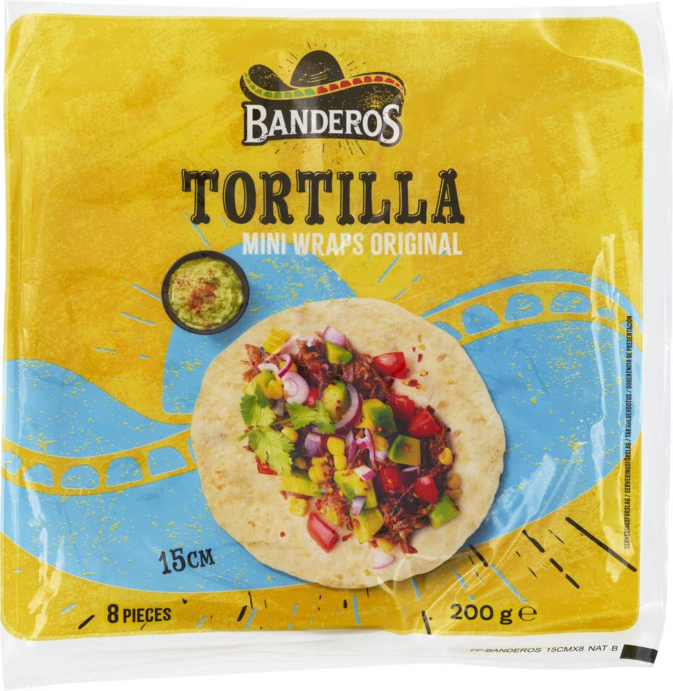 Banderos Tortillas Mini 8-p