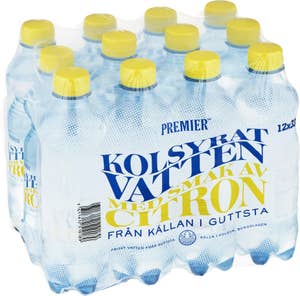 Premier Kolsyrat Vatten Citron 12x33cl