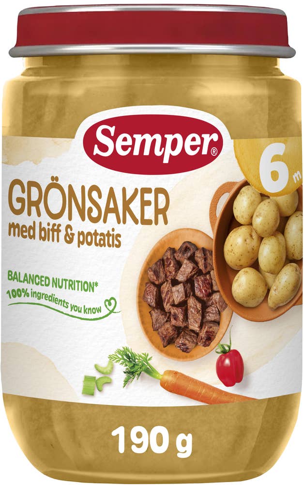 Semper Grönsaker med Biff 6M