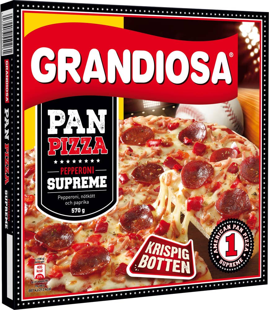 Grandiosa Pan Pizza Pepperoni Supreme Fryst Grandiosa