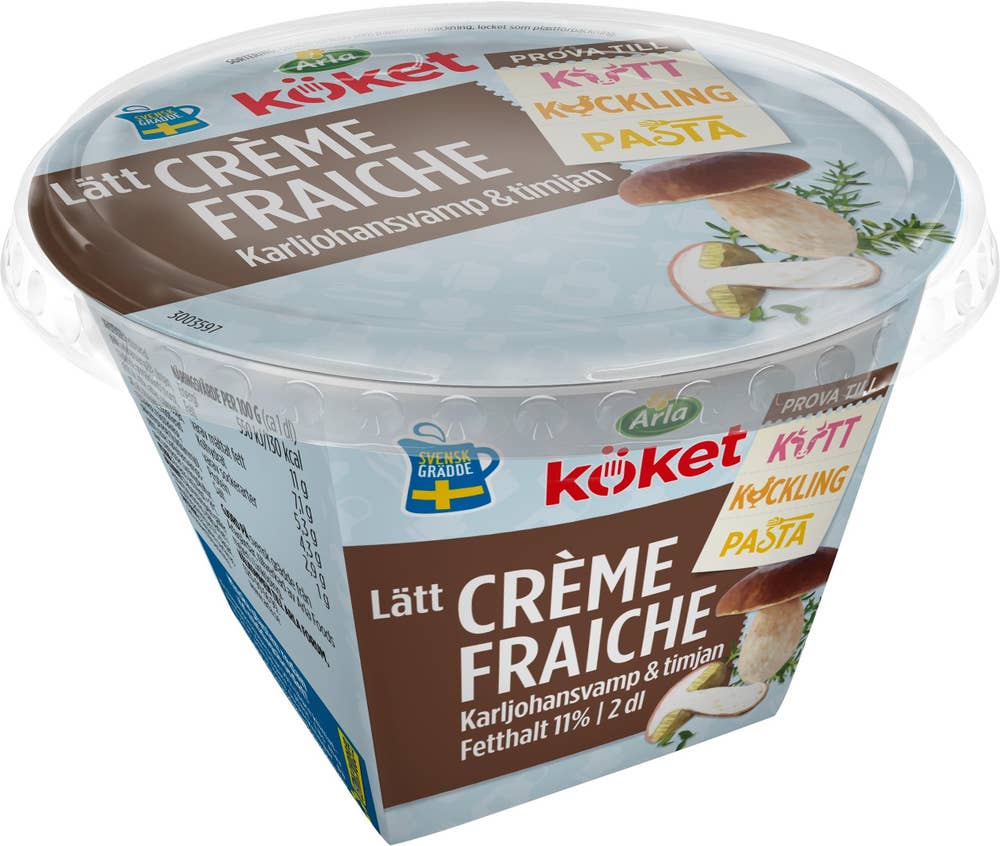 Arla Köket® Crème Fraiche Lätt Karljohansvamp & Timjan 11% Arla
