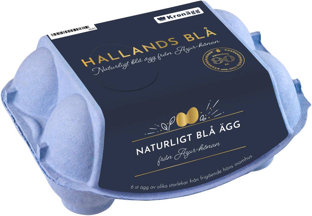 Kronägg Ägg Frigående Hallands Blå 6-p