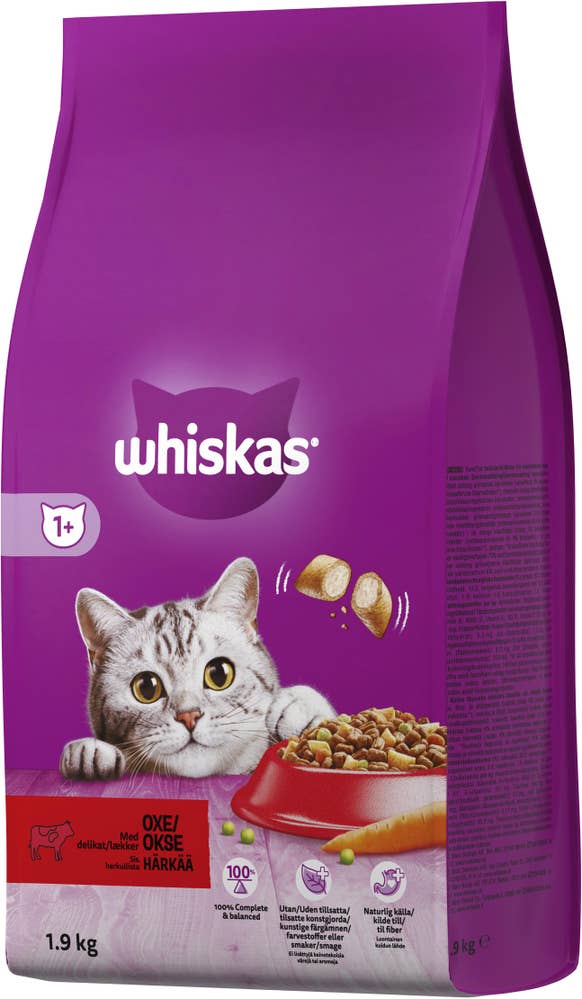 Whiskas Kattmat 1+ Beef